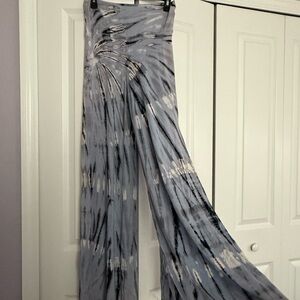 Jayli Gray and Black Tie-Dye Pants